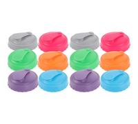 12 pezzi coperchi in silicone riutilizzabili per lattine e barattoli