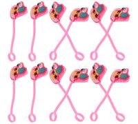 12 Pezzi Coperchi Per Cannucce Con Animali Da Animato