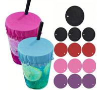 12 pezzi Coperchi riutilizzabili e impermeabili per bevande, prevengono la manomissione delle bevande, con foro per cannuccia, adatti per bar Casuale 1 pz,Colori casuali 6 pezzi,Colori casuali 12 pezz