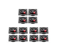12 Pezzi Coppa Terminale Della Scatola 'Altoparlante, Connettore un Morsetto per Terminale Della Scatola del Subwoofer Quadrato un Molla per