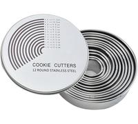 12 Pezzi Coppapasta Rotondo, Coppapasta Tondo, Set Da Taglio per Biscotti, Stamp