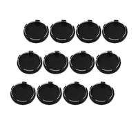 12 Pezzi Coprimozzo Centrale Ruota Auto 60mm 56mm ABS Nero, Set