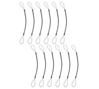 12 pezzi cordino elastico per penna touch in plastica nera retrattile