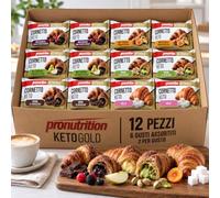 12 Pezzi Cornetto Keto 50 G Assortiti 6 Gusti Proteico Basso Contenuto Di Zuccheri