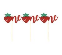 12 pezzi creativi ONE Toppers torta a forma di fragola torta di carta