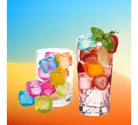 12 pezzi Cubetti di ghiaccio che possono essere congelati in varie forme d'estate. Possono essere utilizzati per bere e congelare i cubetti di ghiaccio nelle feste del bar Tagli Unica,24 pezziTPU