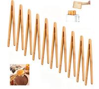 12 Pezzi Cucchiaio Di Bambù, Cucchiaio Di Cibo, Cucchiaio Da Cucina, Cucchiaio Multifunzionale Da Cucina, Pinze Da Cucina Di Bambù, Può Essere Utilizzato Per Tazze Da Tè Di Formaggio E Pane