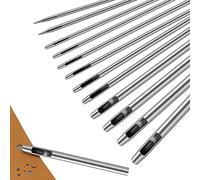 12 Pezzi Cuoio Punzoni Vuoti Rotondi Punzoni per Cuoio Punzone per Cuoio Punzone Cuoio Punzoni Forati In Acciao di Alta Qualità Da 0.5mm-6mm per Orologio, Cintura di Tenuta, Scarpe, Tessuto