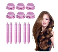 12 Pezzi Curler per Capelli Seta, Senza Calore,Seta,Antiscivolo, Boccoli Capelli Senza Calore Boccoli Capelli Senza Calore per Dormire Durante La Notte,pink