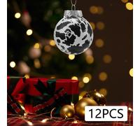 12 pezzi da 2,4 pollici con motivo a mucca, palline di Natale