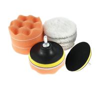 12 pezzi da 4 pollici di tamponi for lucidatura in spugna lana con adattatore for trapano M10 for auto, moto e rimozione graffi