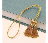 12 pezzi da 5 cm colorati nappe, segnalibri nappe nappa piccola decorazione nappa boho troddel gancio per mobili nappe spesse nappe decorative in seta per progetti fai da te, accessori (oro)