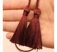 12 pezzi da 5 cm colorati nappe segnalibri nappe nappa piccola decorazione nappa boho troddel gancio per mobili nappe spesse nappe decorative per progetti fai da te (caffè leggero)