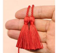 12 pezzi da 5 cm colorati nappe, segnalibri nappe nappa piccola decorazione nappa boho troddel gancio per mobili nappe spesse nappe decorative in seta per progetti fai da te, accessori (rosso)