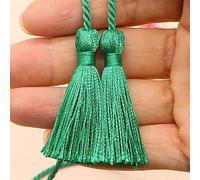 12 pezzi da 5 cm colorati nappe, segnalibri nappe nappa piccola decorazione nappa boho troddel gancio per mobili nappe spesse nappe decorative in seta per progetti fai da te, accessori (verde)