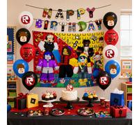 12 pezzi Decorazioni per feste Sfondo decorativo, 1 set/15 pezzi Striscione e palloncini per feste di compleanno e laurea, adatti per Ringraziamento, Ognissanti e Natale, ideali per celebrazioni, radu