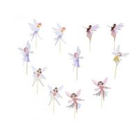 12 pezzi Decorazioni Torta, Cake Topper Compleanno, Accessori per Feste Bambini (Rosa)