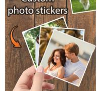 12 pezzi di adesivi quadrati personalizzati con foto, resistenti all'acqua e ai raggi UV - perfetti per startup, matrimoni, regali e - ideali per laptop, borracce, ecc., impermeabili, adesivi, decorat