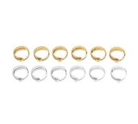 12 pezzi di anello a loop per maglia e uncinetto, guida regolabile in lega per il filato con supporto per le dita, per un controllo uniforme della tensione; accessori per maglia e