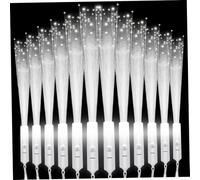 12 pezzi di bacchette in fibra ottica, 14 a 3 luci in fibra ottica modalità, bastoncini di fuochi d'artificio per le scintille riutilizzabili per matrimoni e celebrazioni bacchette, luci, scintill