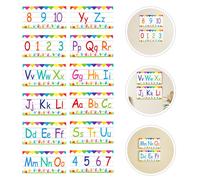 12 pezzi di bacheca con linee dell'alfabeto: strisce da parete con linee