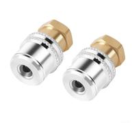 12 pezzi di bloccaggio AirChuck con 1/4 NPT stelo in ottone per gonfiaggio uso su valvole pneumatici foro grande (2 pezzi)