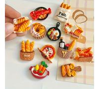 12 pezzi di calamite magnetiche per frigorifero a tema alimentare, adesivi magnetici decorativi creativi per cucina, casa, ufficio e lavagna bianca, vari modelli in miniatura di cibo finto come pane, 