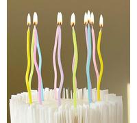 12 pezzi di candele flessibili a forma di macaron colorate per decorare torte di compleanno, Natale Tagli UnicaCera