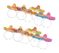 12 pezzi di cappello a larga a tema a tema messicano gambo a testa di