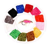 12 pezzi di colore misto per legare mosce, materiali per la costruzione di mosce, in morbida ciniglia, filo colorato, per legare mosce, per Streamer, lanosi, ninfa, flessione e hackle