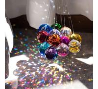 12 pezzi di cristallo vintage sun catcher, palline di cristallo colorate da 30 mm, ciondolo arcobaleno, prismi di cristallo da appendere, adatti per la decorazione di finestre, giardinaggio, realizzaz