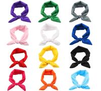 12 pezzi di fasce per bambini con la testa di cuccioli morbidi con fiocchi, tappe della testa per bambini comodi per neonati per neonati, accessori per capelli per