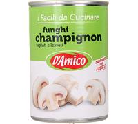 12 pezzi di funghi champignon d'amico tagliati e lessati - 400 gr
