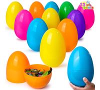 12 pezzi di giganti gusci d uovo solido di plastica di colore brillante per le