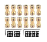 12 pezzi di giunti ondulati in ottone da 3 mm a 5 mm, giunti per alberi motore per aerei, barche e robot RC DIY