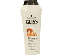 12 pezzi di gliss shampoo 2in1 nutrimento ml.225