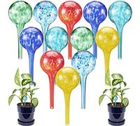 12 pezzi di globi di irrigazione multicolore in vetro soffiato a mano piccoli inserti per piante in vaso per interni ed esterni 15,2 x 6,9 cm