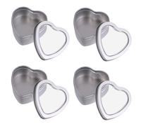 12 pezzi di latta scatola di caramelle scatola regalo a forma di cuore scatola