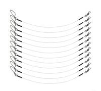 12 pezzi di lenza da pesca in fluorocarbonio da 20-80 libbre, set multi-lunghezza con moschettone for pesci d'acqua dolce e salata, trasparente e invisibile(24in-60lb)