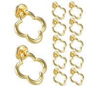 12 pezzi di manopole per comò oro, manopole per mobili decorative addensate in lega di zinco per la biancheria da bagno per il comò