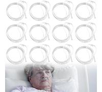 12 pezzi di maschera per ossigeno con nasello: nasello per ossigeno da 3 m per dispositivo di ossigenazione, nasello per tubo di ossigeno, maschera per ossigeno con nasello con tubo O2 da 300 cm per