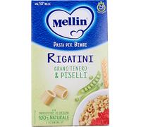 12 pezzi di mellin mellin pastina bimbi rigatini grano tenero e piselli gr. 280