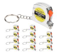 12 Pezzi di Metro a Nastro Portachiavi, Mini Metro a Nastro 4x3,5 cm con Stabile Chiusura Scorrevole Metro a Nastro Creativo Mini Metro a Nastro Portatile per Bomboniere e Premi per Feste