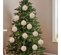 12 pezzi di palline di Natale in velluto, decorazioni per l'albero