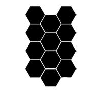 12 pezzi di pannelli fonoassorbenti autoadesivi, pannelli acustici esagonali in schiuma, pannelli in schiuma ad alta densità per insonorizzazione per studio podcast, soggiorno, uffici (T)