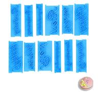 12 pezzi di parole torte, francobollo Cookie Framant Happy Birthday Augures Anniversary Stampo Cake Decorating Tools for Baking Usage