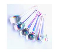 12 pezzi di perline pendenti con gocce di pioggia in vetro multicolor, accessori, decorazioni for la casa(AB)