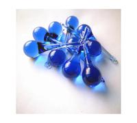 12 pezzi di perline pendenti con gocce di pioggia in vetro multicolor, accessori, decorazioni for la casa(Blue)