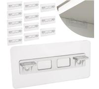 12 pezzi di pioli di supporto per mensole senza foratura, clip autoadesive per mensole, supporti per mensole senza foratura, perni per mobili da