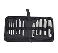 12 pezzi di punzonatrice per cinture in pelle in acciaio al carbonio, scalpello manuale, 3-19 mm, como perforatrice profon e resistente per lavori fai te.